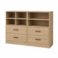 Cassettiera in Legno con Mensole e 4 Cassetti