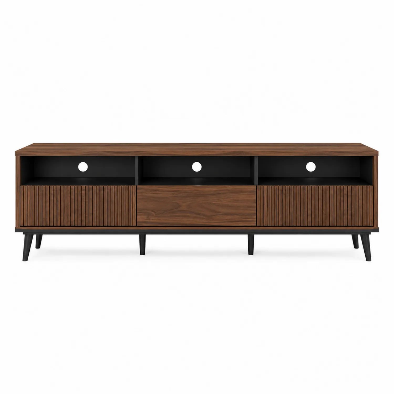 Mobile TV in legno con finitura nera 180cm