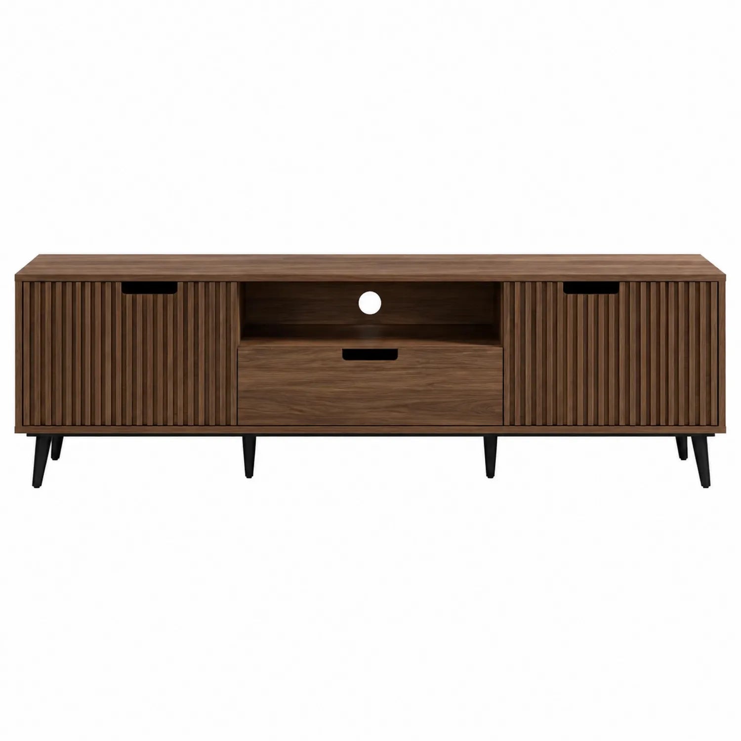 Credenza TV in Legno MDF Marrone con Ante e Cassetto 150x40x50 cm