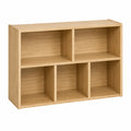 Libreria in Legno Rettangolare Rovere 6 Scomparti 78x30x78 cm