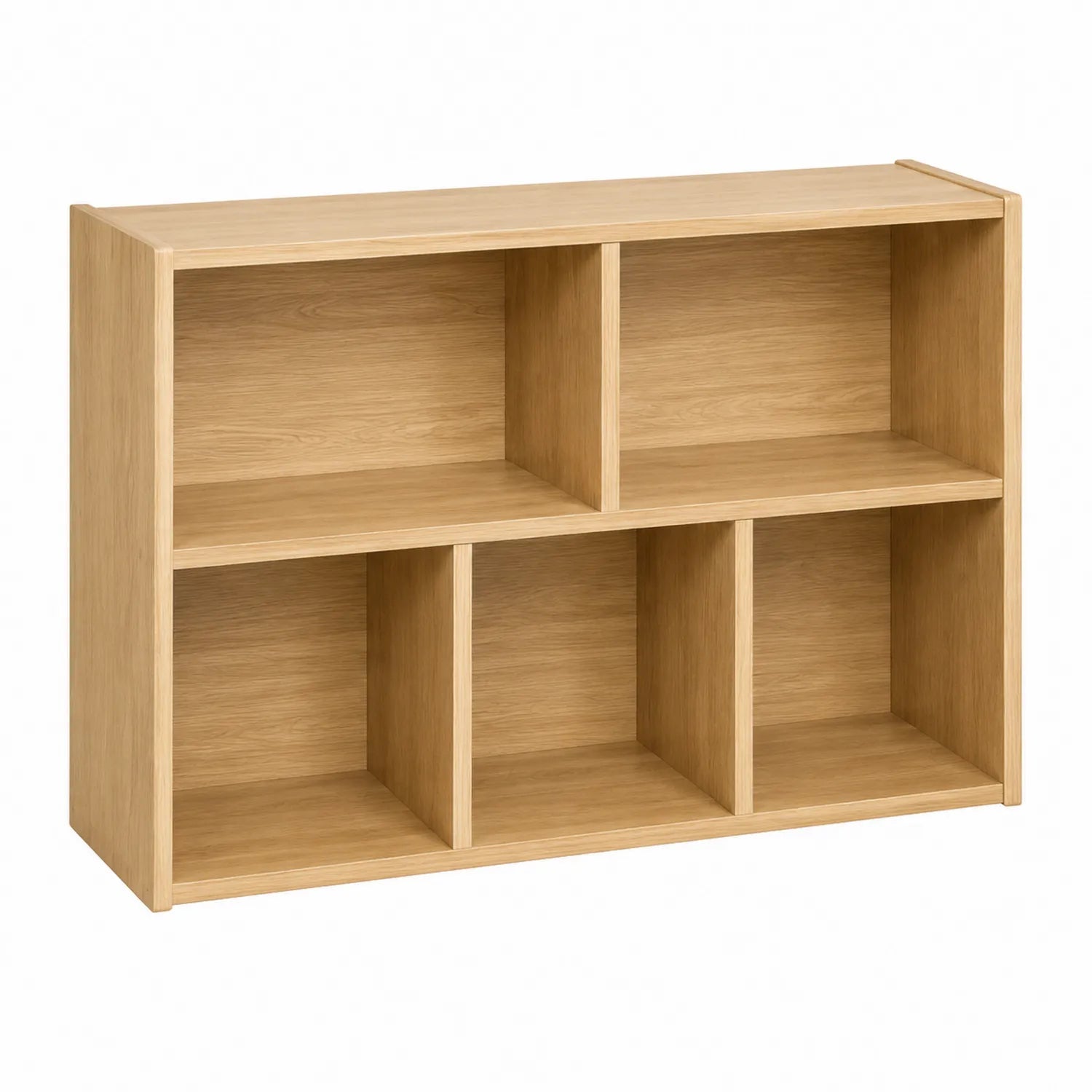 Libreria in Legno Rettangolare Rovere 6 Scomparti 78x30x78 cm