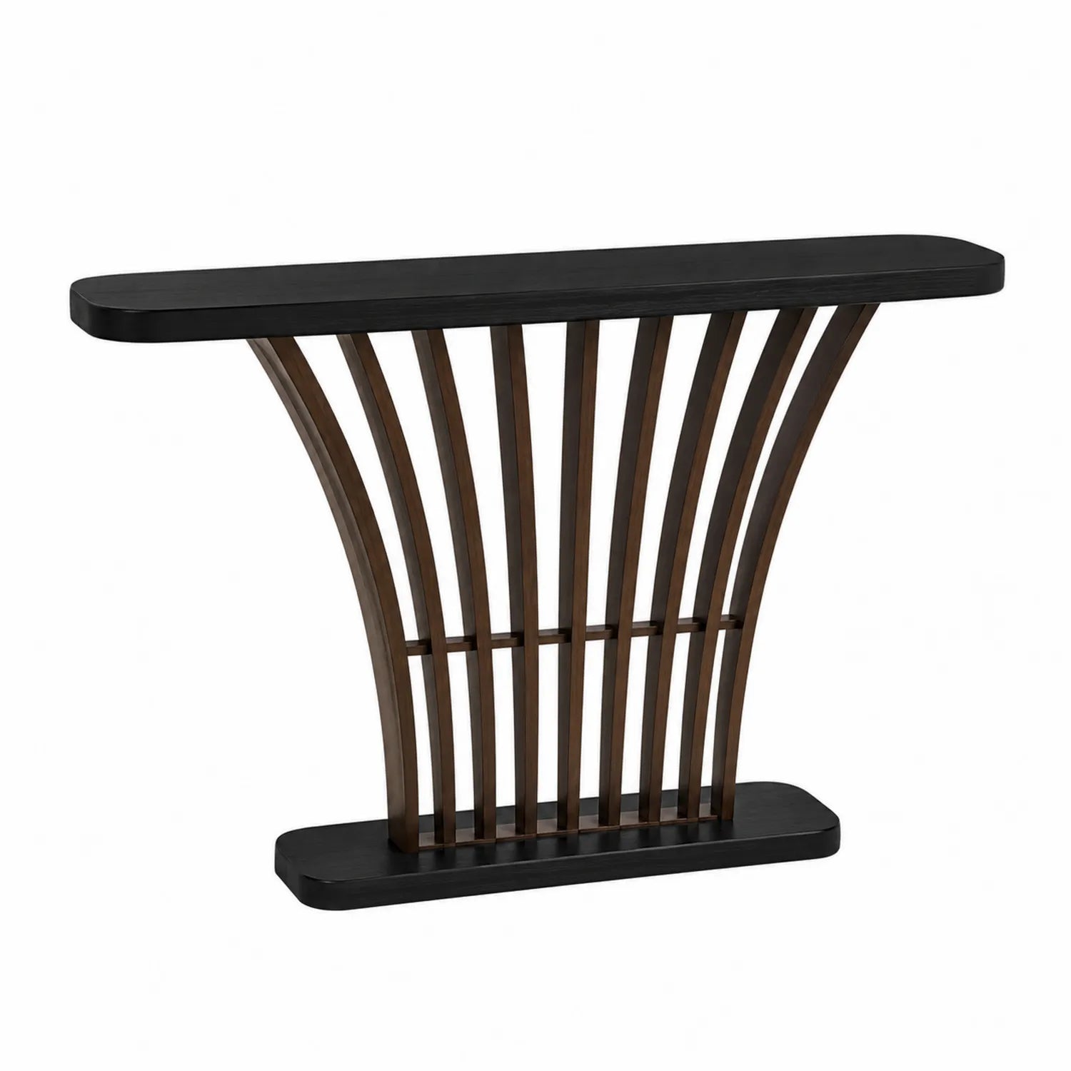 Tavolo consolle legno nero/marrone 120x30x80 cm