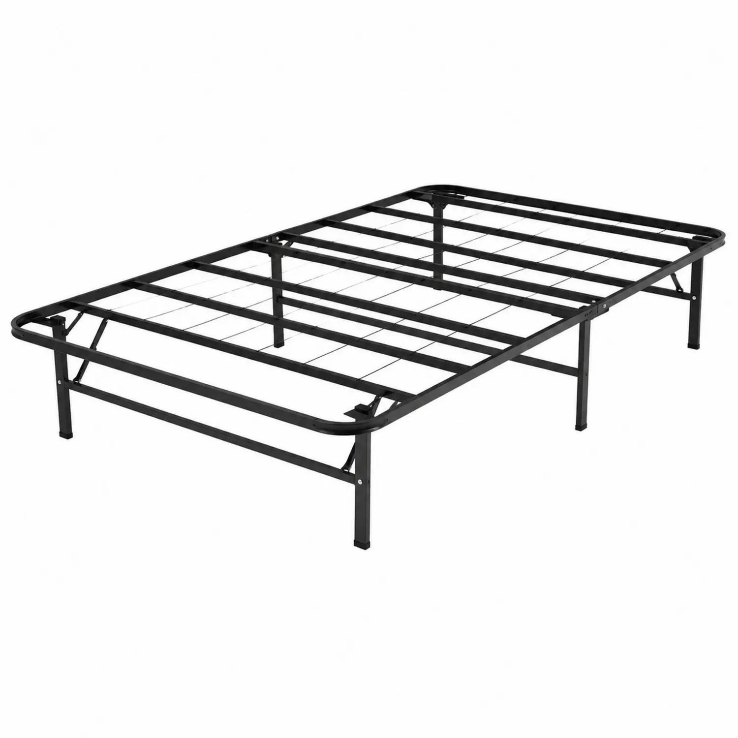 Struttura letto singolo in metallo nero 200x90x35 cm