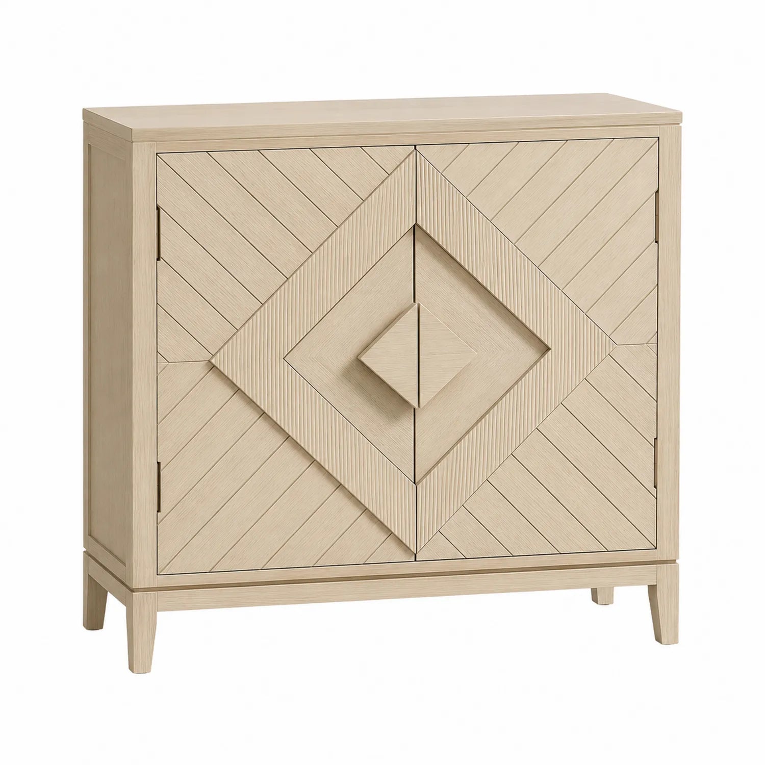 Credenza in legno di quercia con motivo geometrico 100x40x120 cm