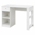 Scrivania in MDF con cassetto e mensole 120x50x75 cm Bianca